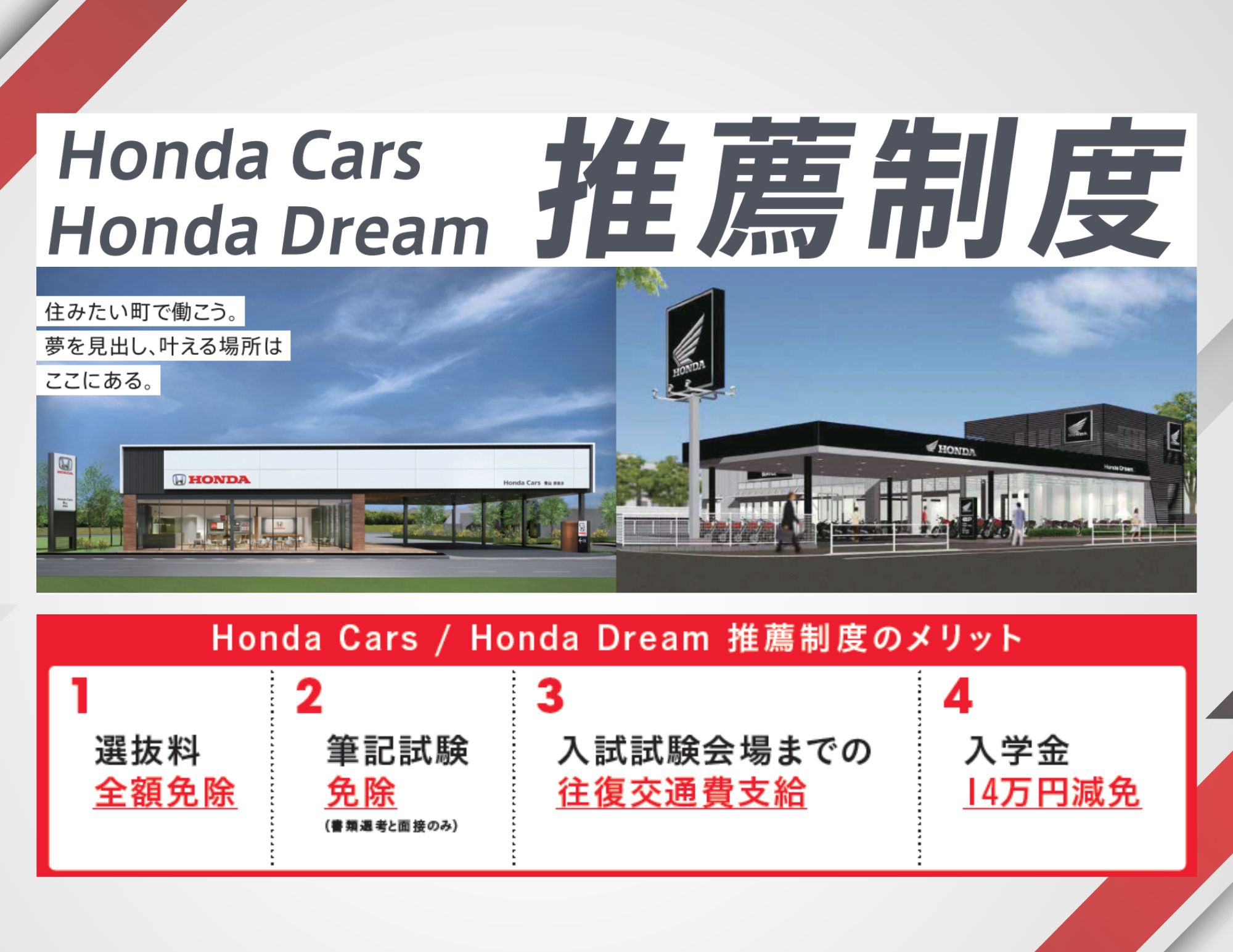 【Hondaの整備士になりたい人！】Honda Cars / Honda Dream 推薦