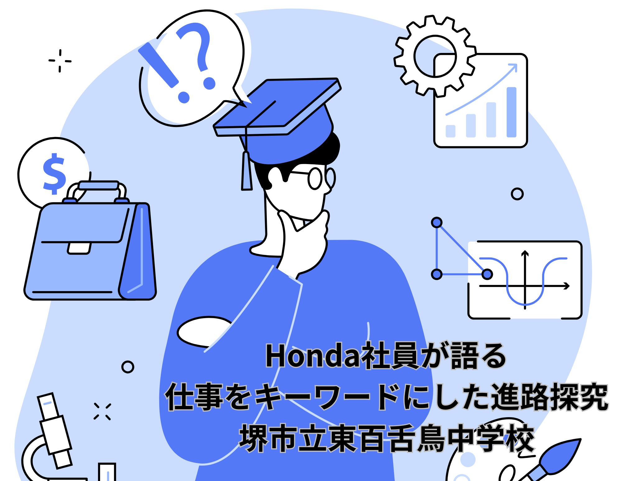 【出前授業】堺市立 東百舌鳥中学校での進路探究授業